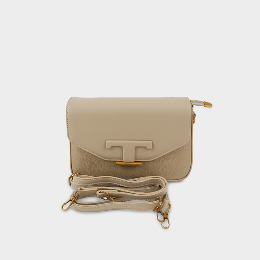 Taupe Crossbody Baggue