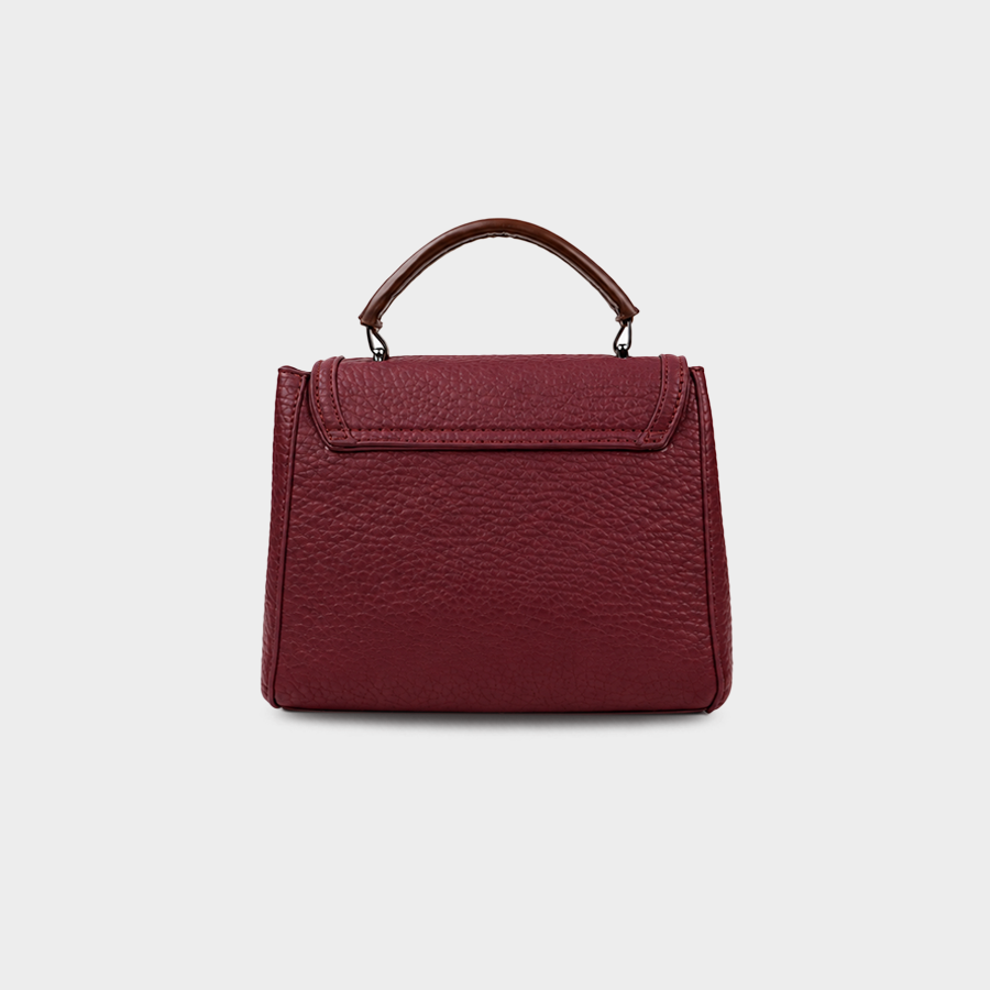 Burgundy Top Handle Handbag
