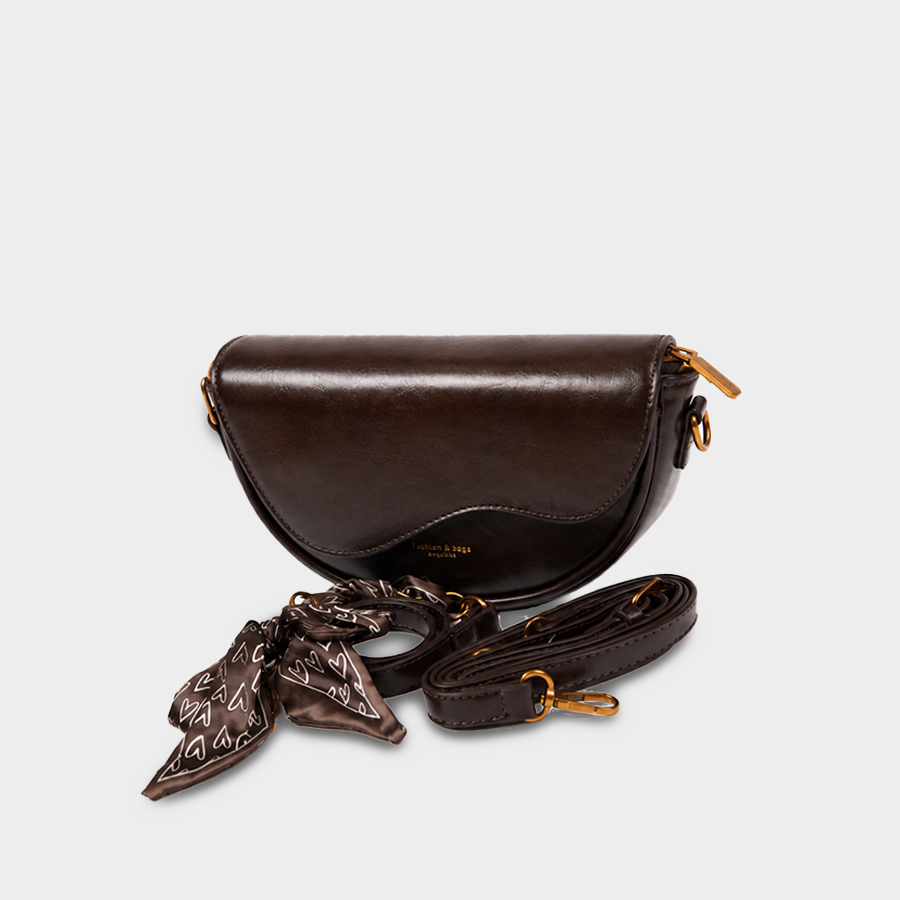Saddle Crossbody Baggue - Rich Brown