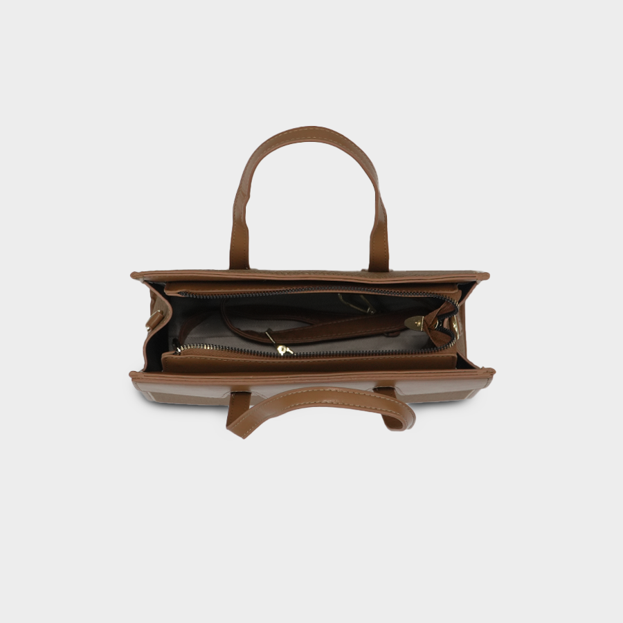 Tan Satchel Baggue