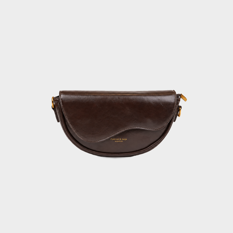 Saddle Crossbody Baggue - Rich Brown