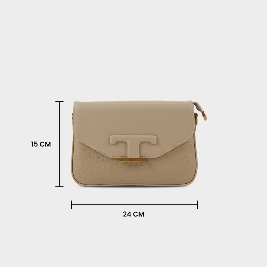 Taupe Crossbody Baggue