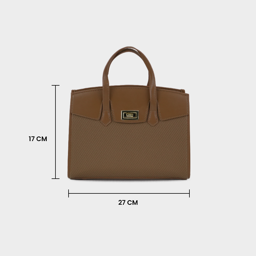 Tan Satchel Baggue