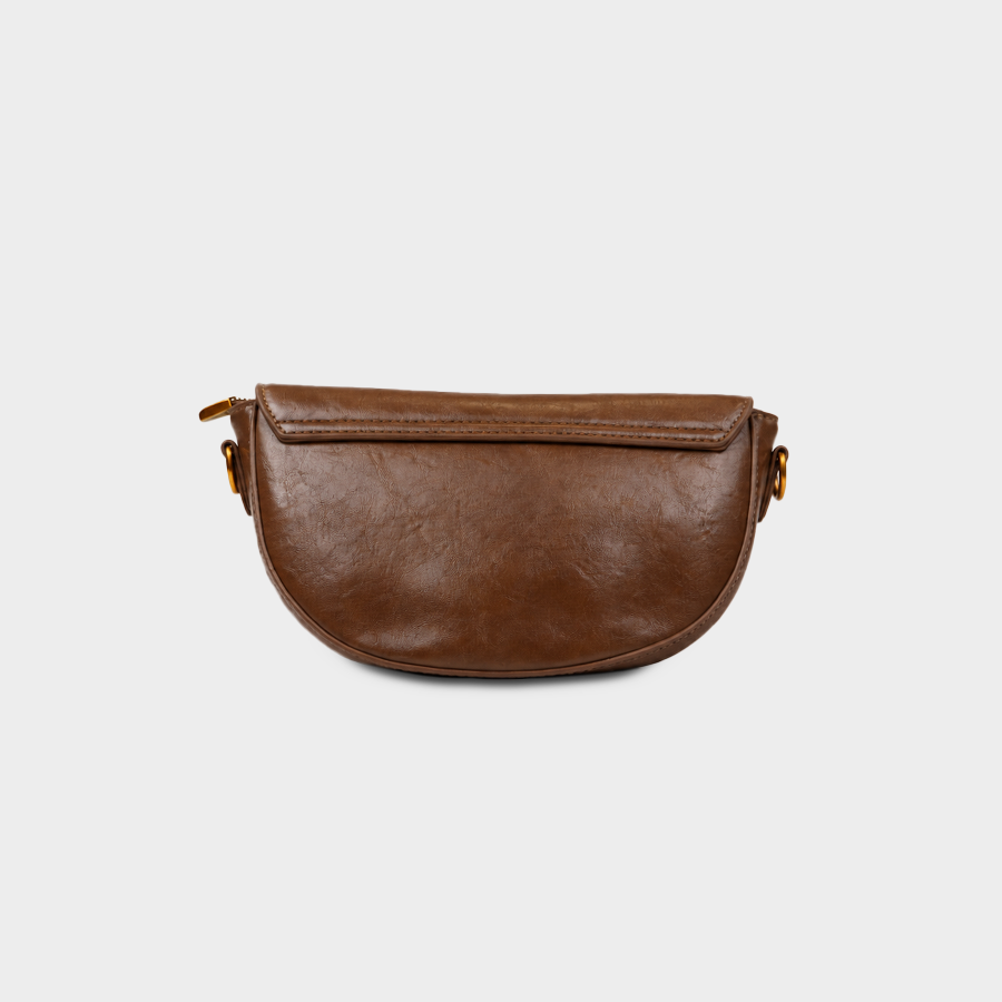 Saddle Crossbody Baggue - Brown