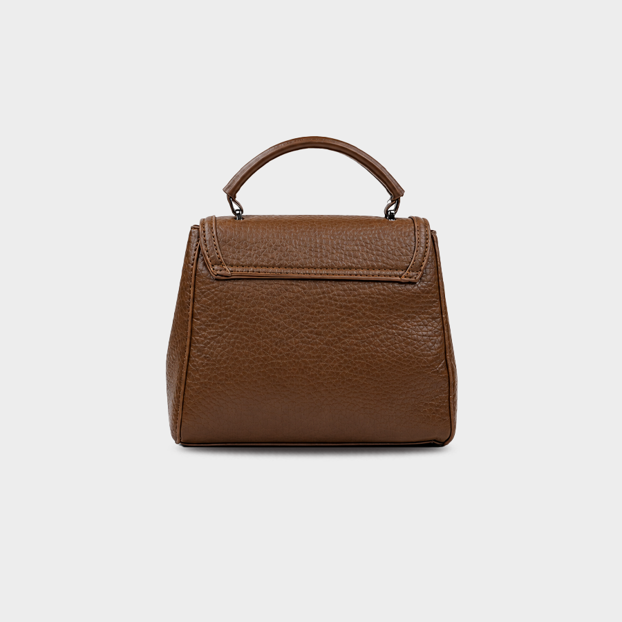 Cognac Top Handle Handbag