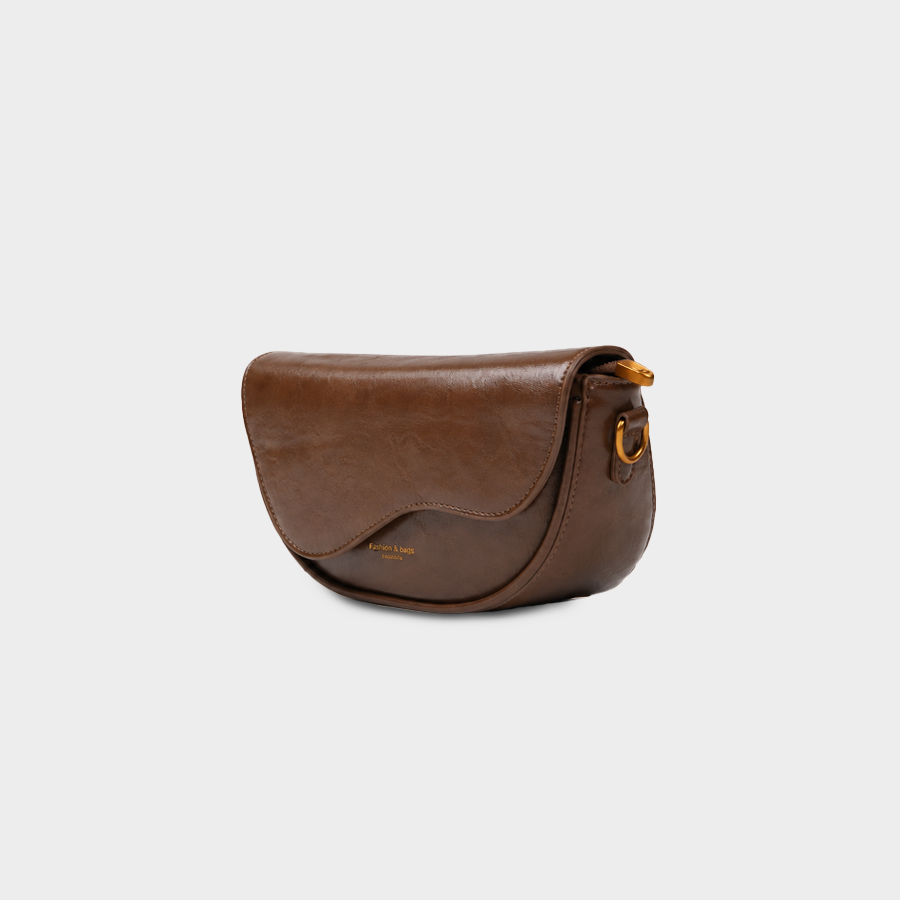 Saddle Crossbody Baggue - Brown