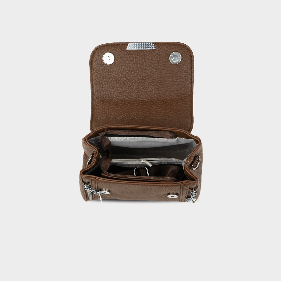 Cognac Top Handle Handbag
