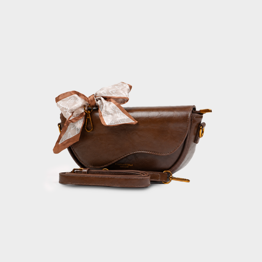Saddle Crossbody Baggue - Brown