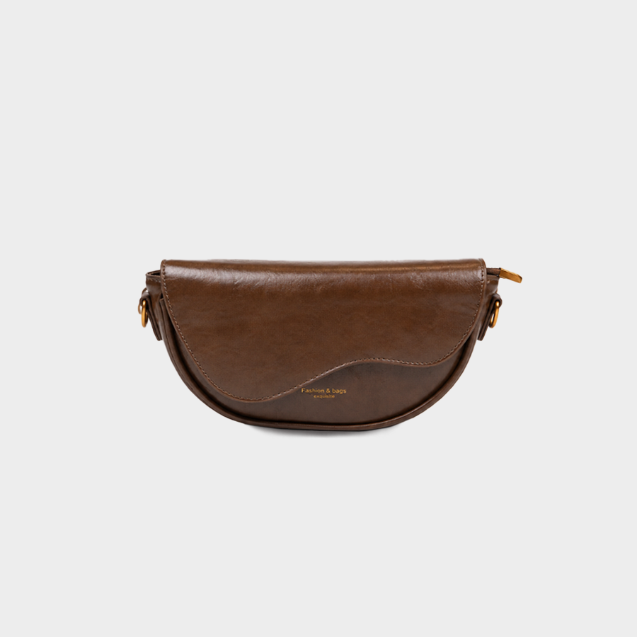 Saddle Crossbody Baggue - Brown