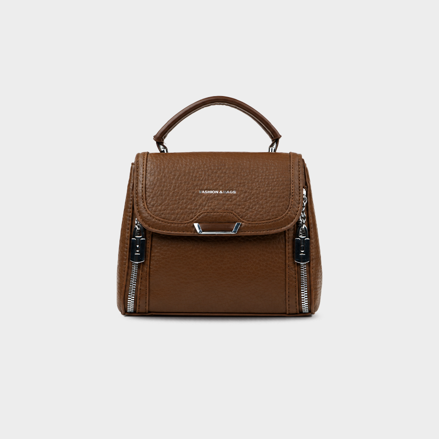 Cognac Top Handle Handbag
