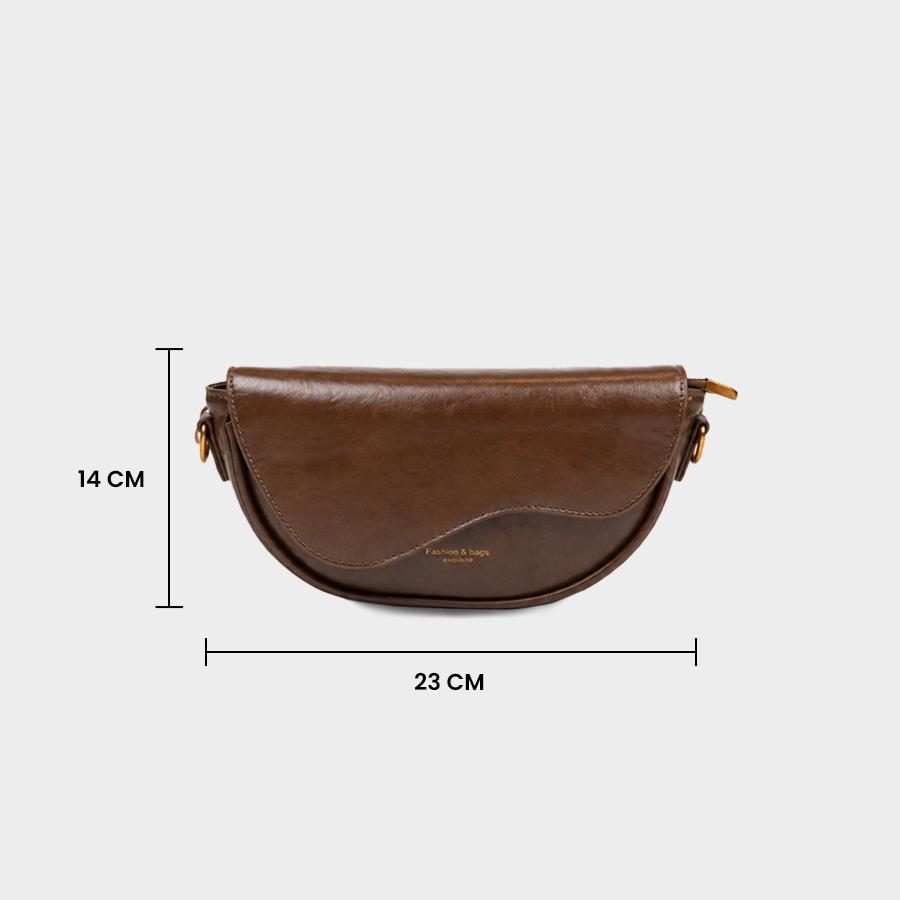 Saddle Crossbody Baggue - Brown