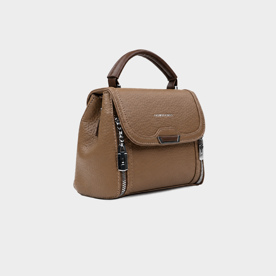 Walnut BrownTop Handle Handbag