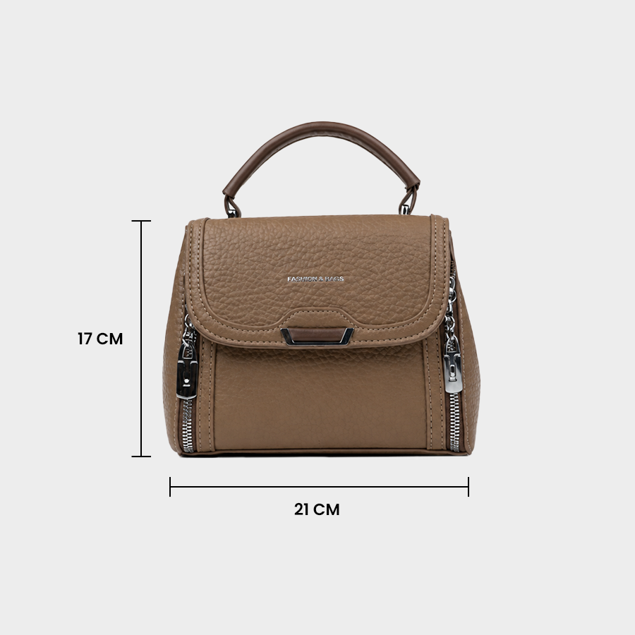 Walnut BrownTop Handle Handbag