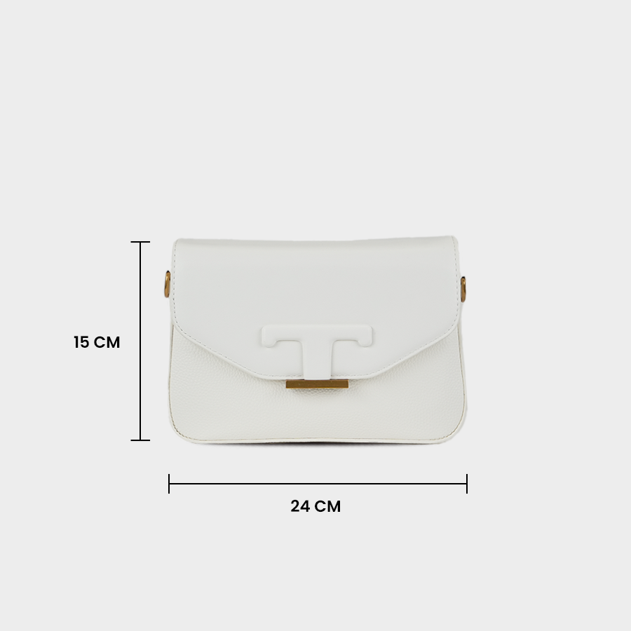 White Crossbody Baggue
