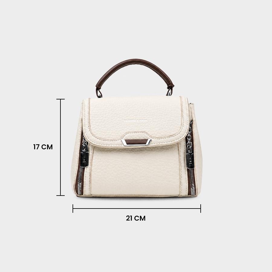Ivory Top Handle Handbag